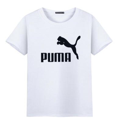 Men T-shirt Leopard Letter Print O-neck Short Sleeve Large Size Couple Casual Top S~5XL